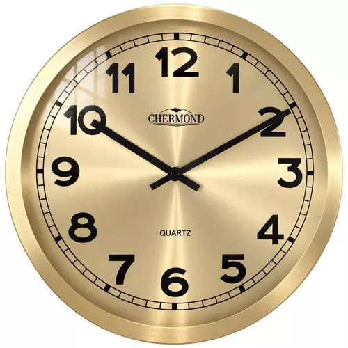 Zegar ścienny analogowy Chermond 7120 CG złoty Ø 30.5 1