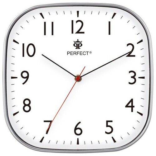 Zegar ścienny analogowy Perfect FX-5803 srebrny Ø 27.5 1