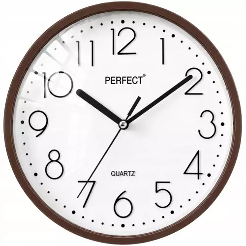 Zegar ścienny analogowy Perfect FX-5814 Brązowy Ø 22CM 1