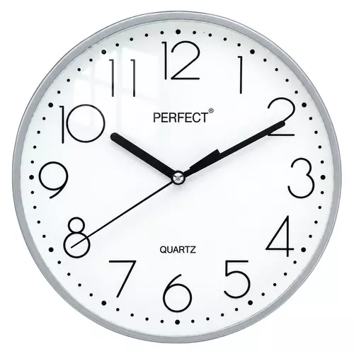Zegar ścienny analogowy Perfect FX-5814 Srebrny Ø 22CM 1
