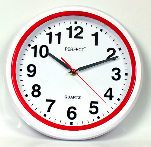 Zegar ścienny analogowy Perfect FX-5841 Czerwony Ø 28CM 1