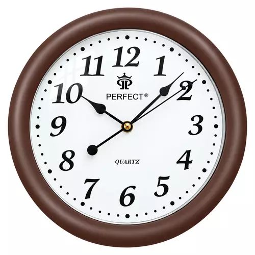 Zegar ścienny analogowy Perfect LA 17 Brązowy (matowy) Ø 28CM 1