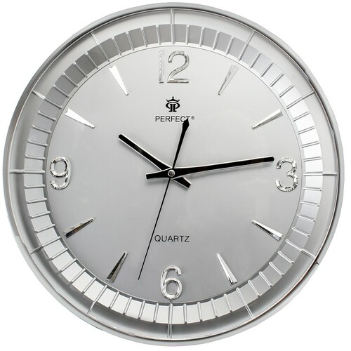 Zegar ścienny analogowy Perfect PW 151 silver Ø 34 1