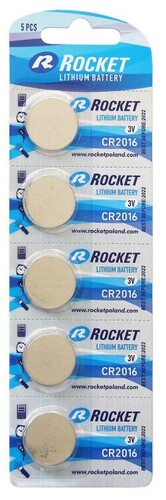 Bateria Rocket CR2016 - Blister 5 szt. 1