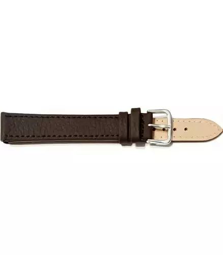Pasek JORDAN KERR CIEMNO BRĄZOWY 20MM XL KLAMERKA SILVER Matowy 1