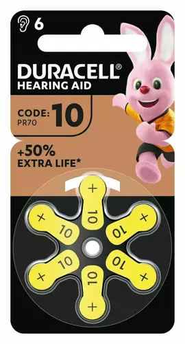 Bateria słuchowa Duracell 10 Easy Tab 1,45V - blister pak. po 6 szt. 1