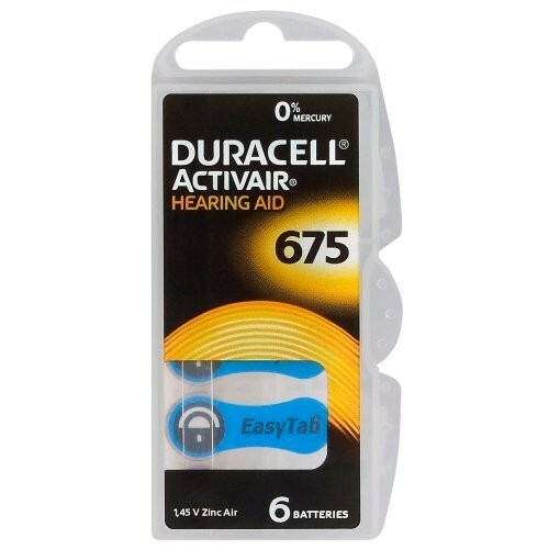 Bateria słuchowa Duracell 675 1,45V ACTIVAIR - blister pak. po 6 szt. 1