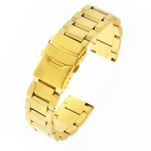 Bransoleta STALOWA solid GOLD 22mm ZŁOTA 1