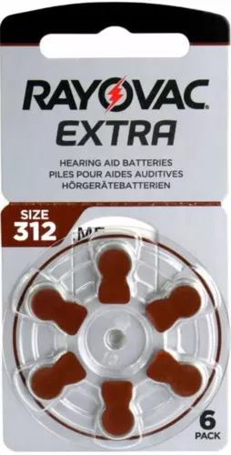 Bateria słuchowa Rayovac 312 - blister pak. po 6 szt. 1