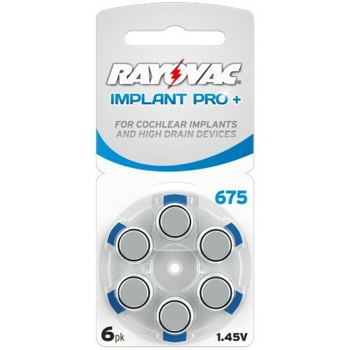 Bateria słuchowa Rayovac 675 Implant Pro+ blister pak. po 6 szt. 1