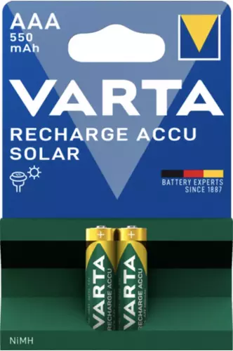 Akumulator Varta HR3 AAA 550 mAh SOLAR Ready2use - blister 2 szt. 1