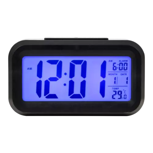 Budzik Kwarcowy Perfect LED 13701 Czarny 1