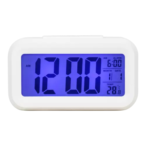 Budzik Kwarcowy Perfect LED 13701 Biały 1
