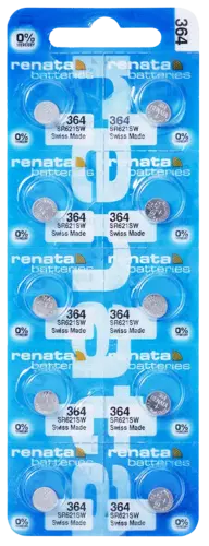 Bateria srebrowa Renata SR 621SW 364.MP- blister 10szt 1