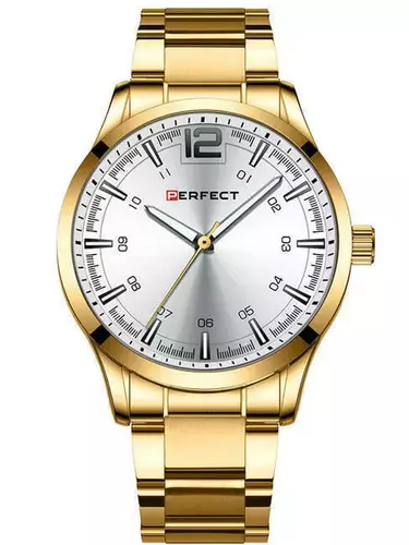 Zegarek PERFECT M115 - 04 GOLD TARCZA SILVER 1