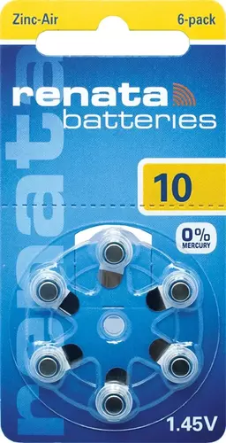 Bateria Renata ZA 10 słuchowa - blister 6szt 1