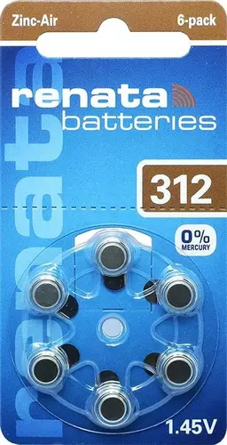 Bateria Renata ZA 312 słuchowa - blister 6szt 1