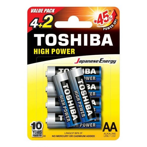Bateria Toshiba LR6 B6 4+2 high power 1
