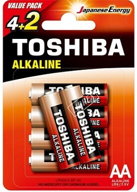 Bateria Toshiba LR6 B6 4+2 red alkaline blister 1