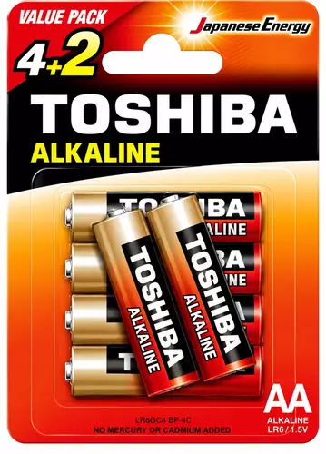 Bateria Toshiba LR6 B6 4+2 red alkaline blister 1