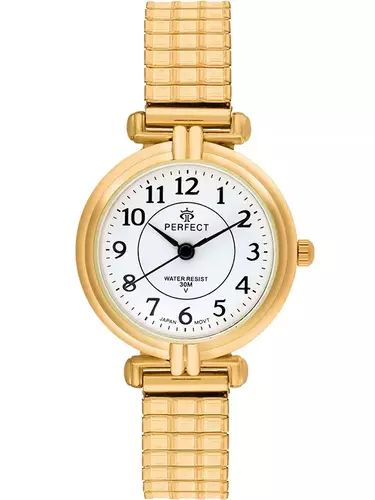PERFECT GUMKA Damska GOLD XD782-02 tarcza biała 1