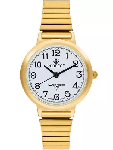 PERFECT GUMKA Damska GOLD  XD283-03  tarcza biała 1