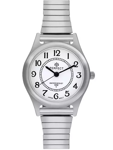 PERFECT GUMKA Damska  XD446-01 SILVER   tarcza biała 1