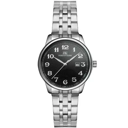 Zegarek Jordan Kerr C4008 stalowy metal TARCZA BLACK 1