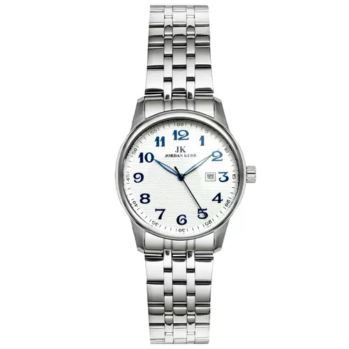 Zegarek Jordan Kerr C4008 stalowy metal CYFRA BLUE 1
