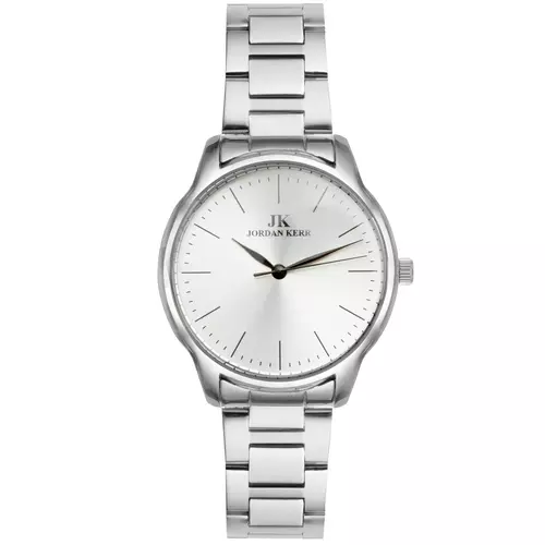 Zegarek Jordan Kerr C4018 stalowy silver TARCZA SILVER 1