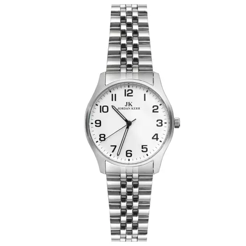 Zegarek Jordan Kerr C4021 stalowy TARCZA WHITE 1