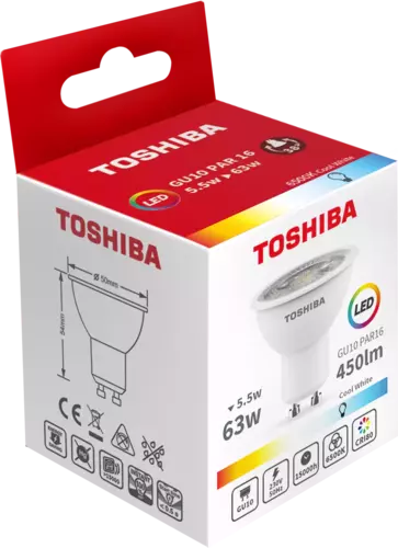 Żarówka LED TOSHIBA GU10 5.5W 450 lm CW 6500K/63W 1
