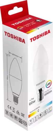 Żarówka LED TOSHIBA E14 7W 806lm NW 4000K G45/60W 1