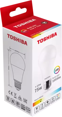 Żarówka LED TOSHIBA E27 A60 11W 1055lm 2700K 75W 1