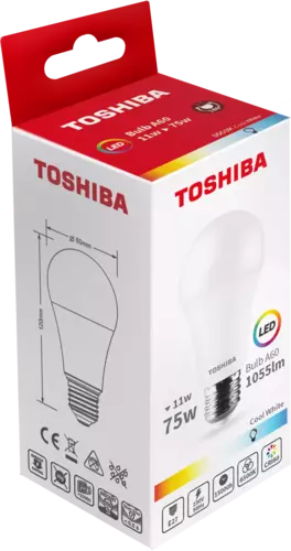 Żarówka LED TOSHIBA E27 A60 11W 1055lm 6500K 75W 1