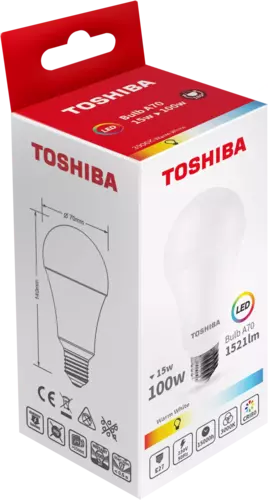 Żarówka LED TOSHIBA E27 A70 15W 1521lm WW 3000K 1