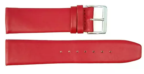 Pasek Chermond A132 Czerwony Klamra Srebrna 18mm 1