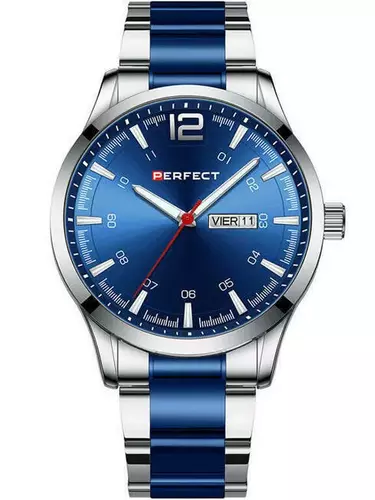 Zegarek PERFECT M115B - 03 SILVER TARCZA BLUE 1