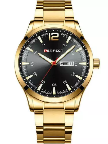 Zegarek PERFECT M115B - 05 GOLD TARCZA BLACK 1