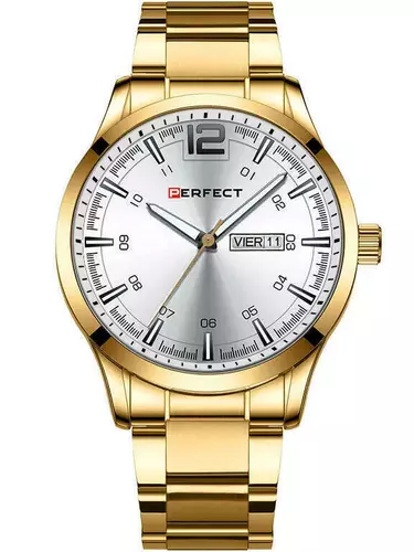 Zegarek PERFECT M115B - 04 GOLD TARCZA SILVER 1